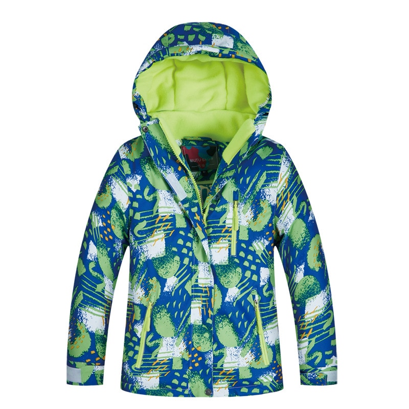 New Children Ski Jacket Boys Outdoor Sports Snowboard Jacket Fleece Top Winter Clothing Windproof Waterproof Kids Ski Suit Coat